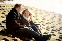 philadelphia winter engagement photo
