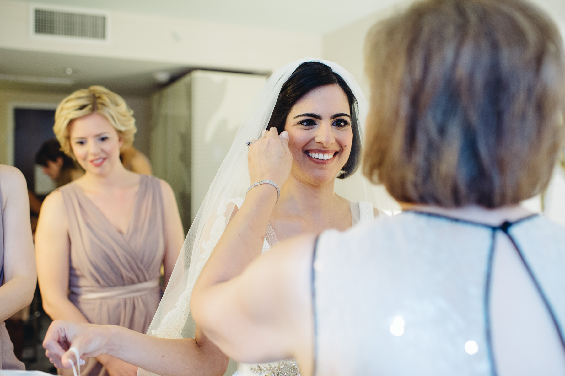 Mother and daughter on wedding day